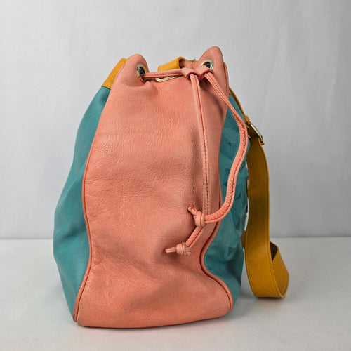 Vivian Westwood Blue & Yellow Leather Purse
