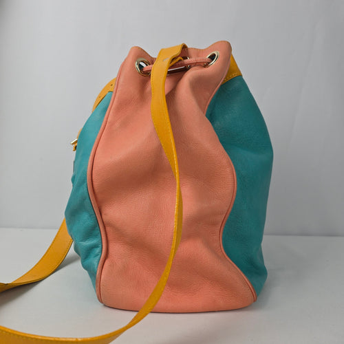 Vivian Westwood Blue & Yellow Leather Purse