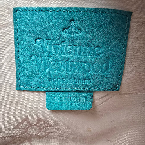 Vivian Westwood Blue & Yellow Leather Purse