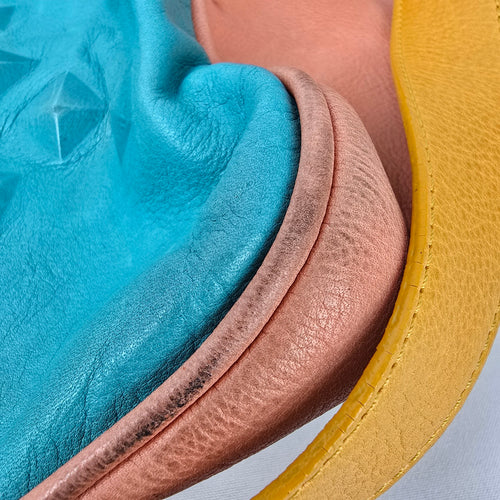 Vivian Westwood Blue & Yellow Leather Purse