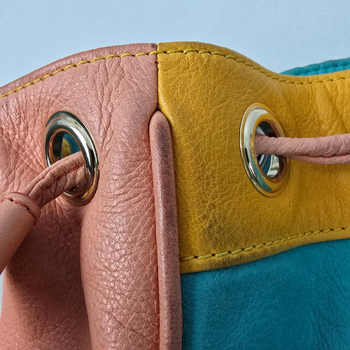 Vivian Westwood Blue & Yellow Leather Purse