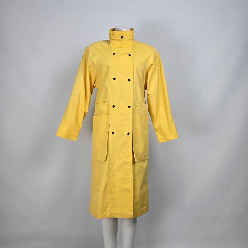 Vintage Sports Crest Utex Yellow Snap Front Rain Jacket Size S/M