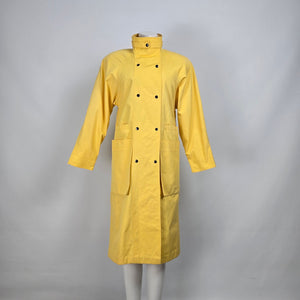 Vintage Sports Crest Utex Yellow Snap Front Rain Jacket Size S/M