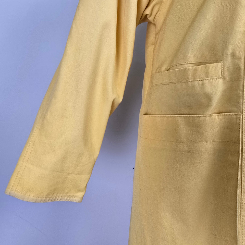 Vintage Sports Crest Utex Yellow Snap Front Rain Jacket Size S/M