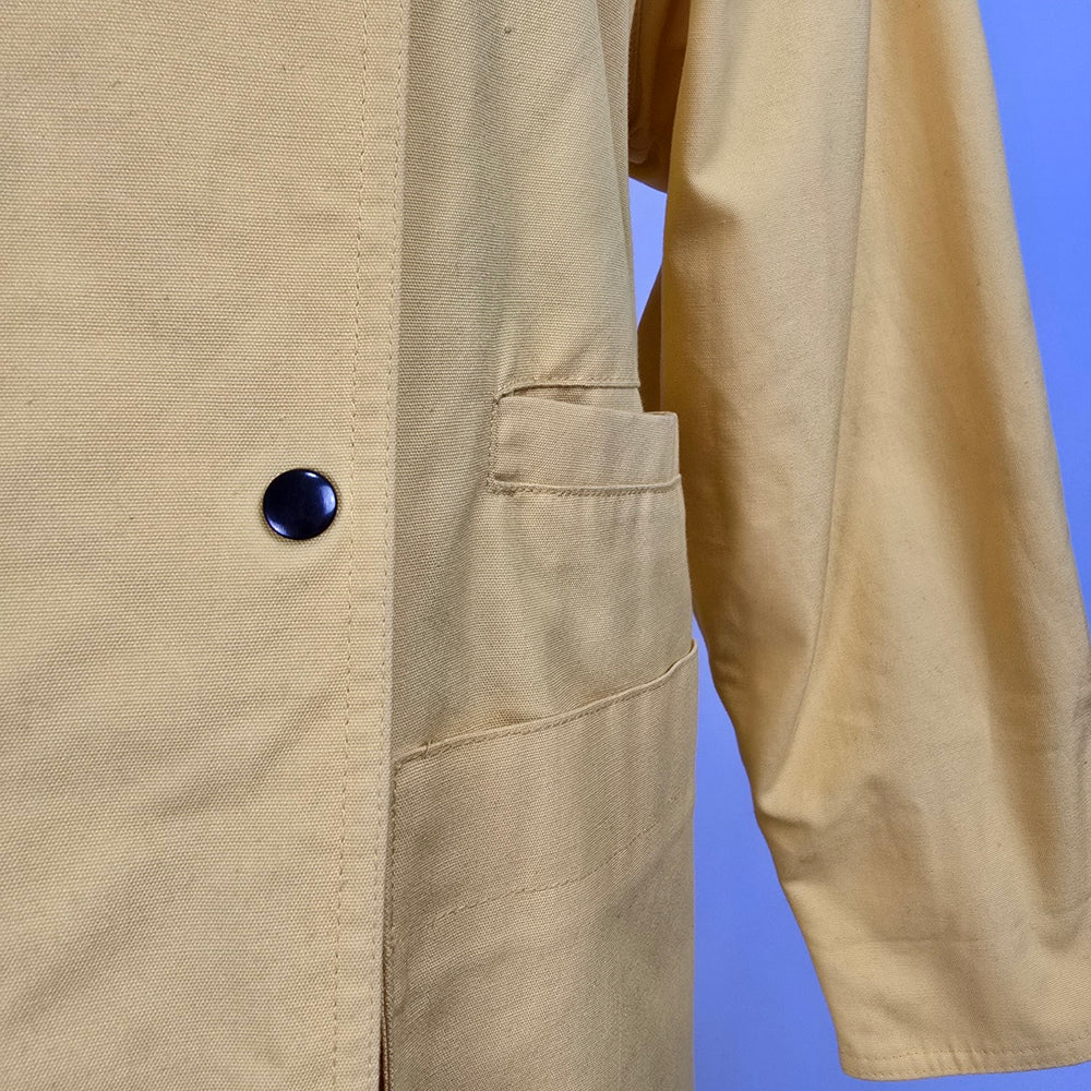 Vintage Sports Crest Utex Yellow Snap Front Rain Jacket Size S/M
