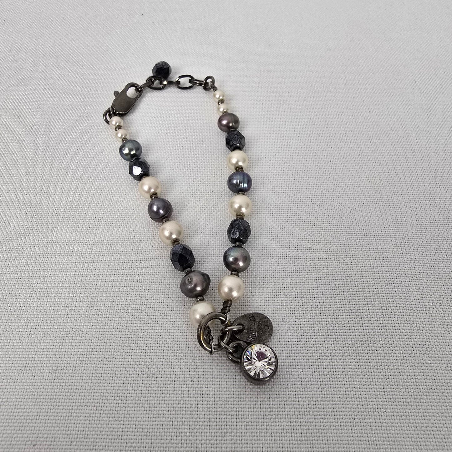 Dyrberg Kern Pearl & Faceted Glass Bead Bracelet