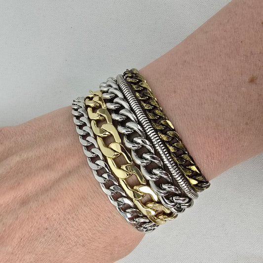 Jenny Bird Multi Tone Chain Link Bracelet