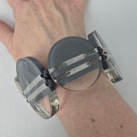 Zsiska Grey Statement Stretch Bracelet