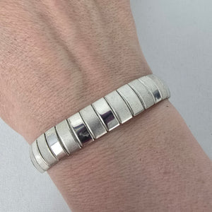 Vintage Silver Tone Metal Link Bracelet