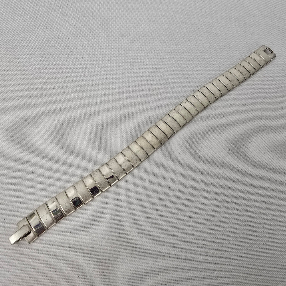 Vintage Silver Tone Metal Link Bracelet