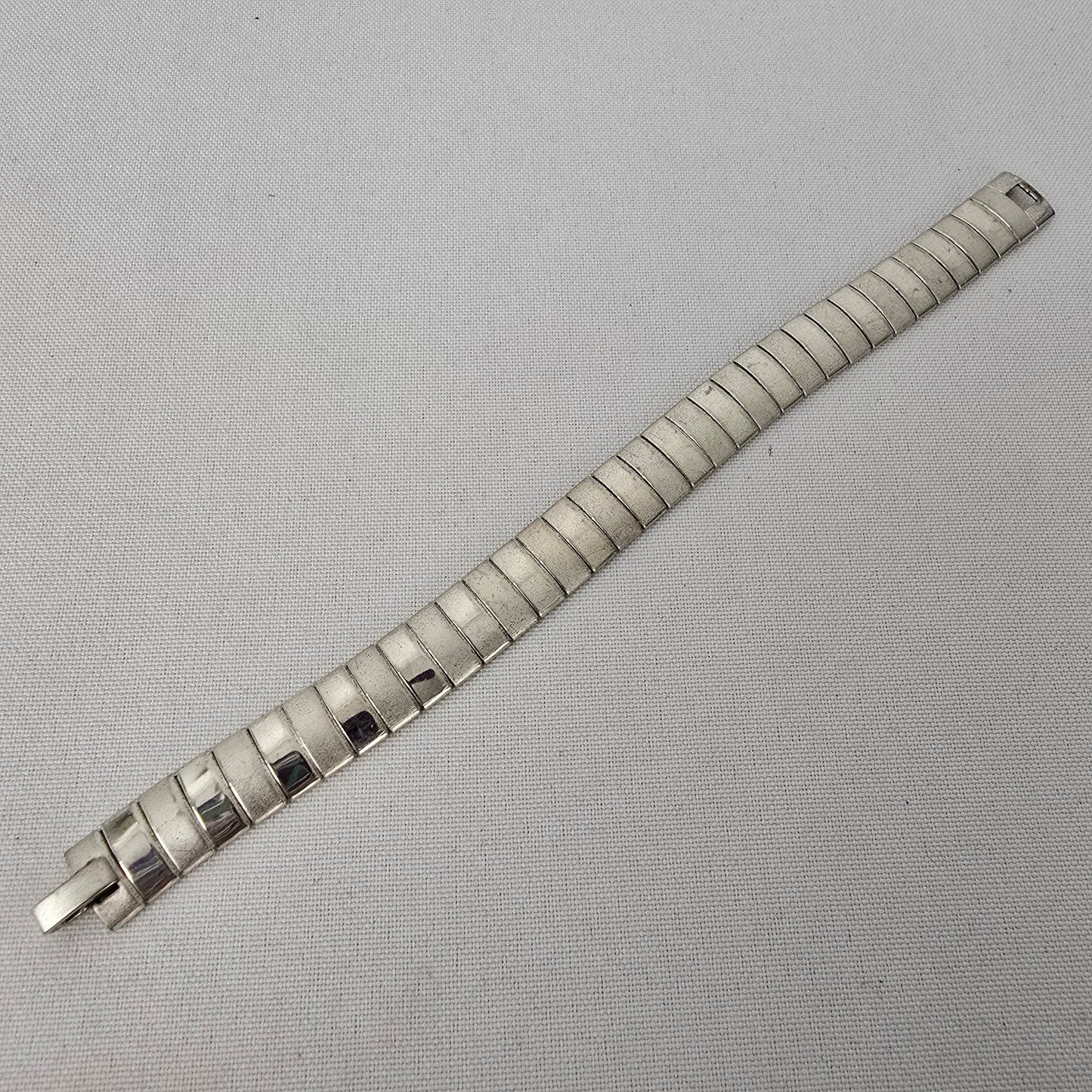 Vintage Silver Tone Metal Link Bracelet