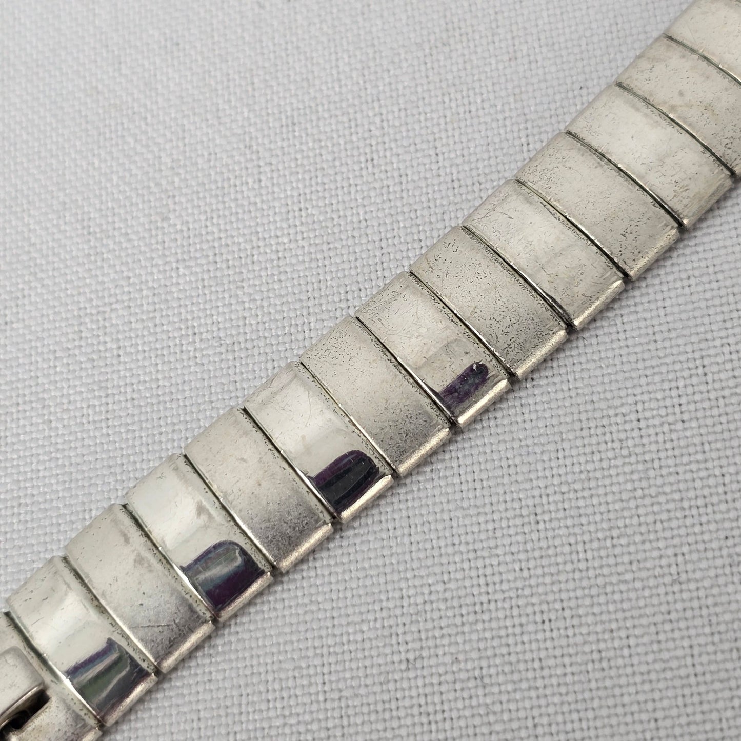 Vintage Silver Tone Metal Link Bracelet
