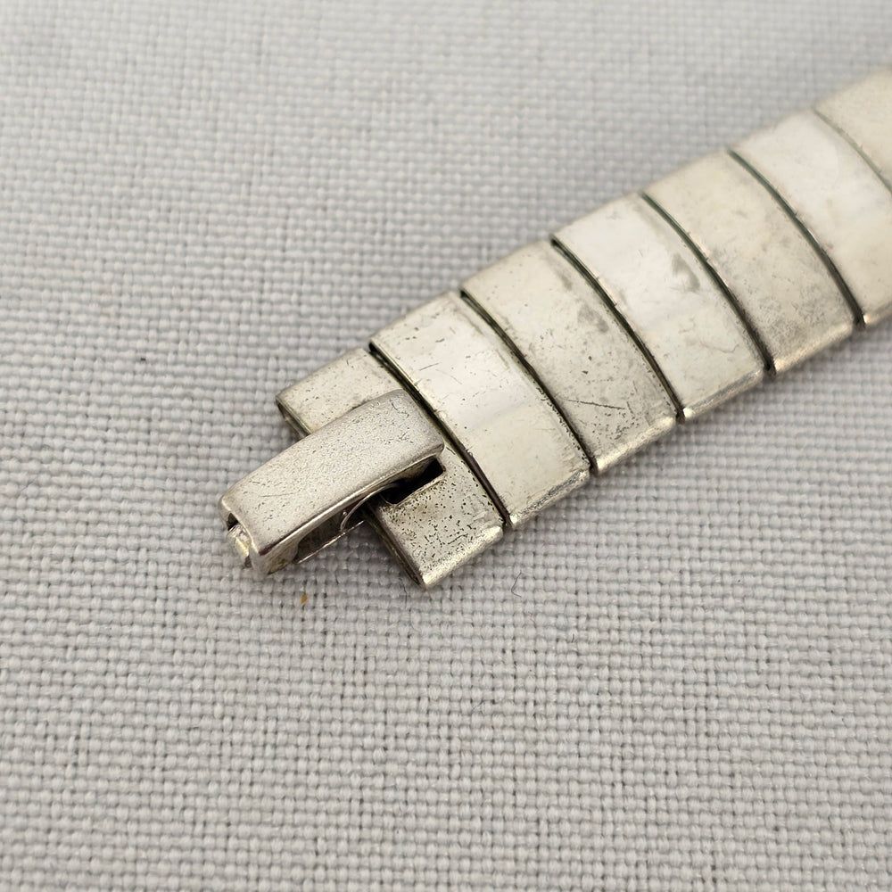 Vintage Silver Tone Metal Link Bracelet