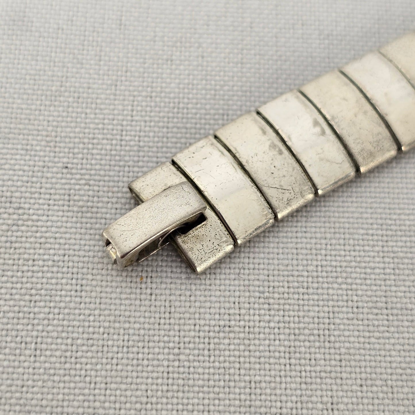 Vintage Silver Tone Metal Link Bracelet