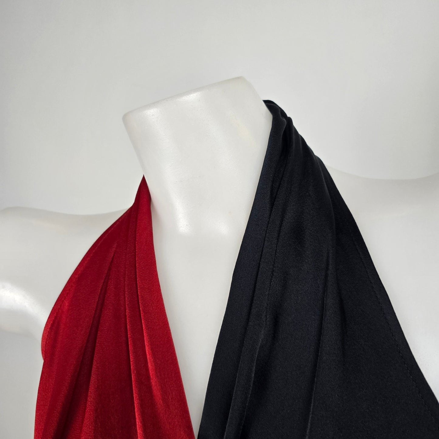 Diane Von Furstenberg Red & Navy Halter Neck Jumpsuit Size 0