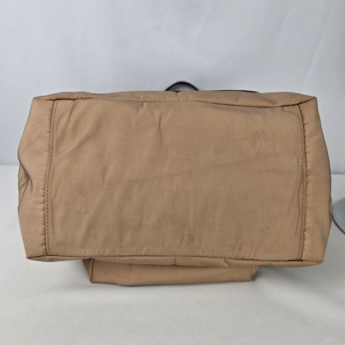 Dooney & Bourke Brown Nylon Leather Trim Tote Purse