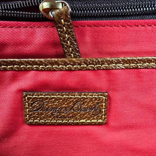 Dooney & Bourke Brown Nylon Leather Trim Tote Purse