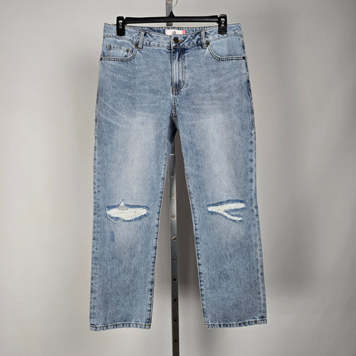 Cabi Jeans 100% bf Light Wash Distressed Denim Jeans Size 10