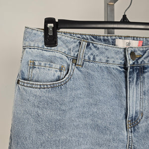 Cabi Jeans 100% bf Light Wash Distressed Denim Jeans Size 10