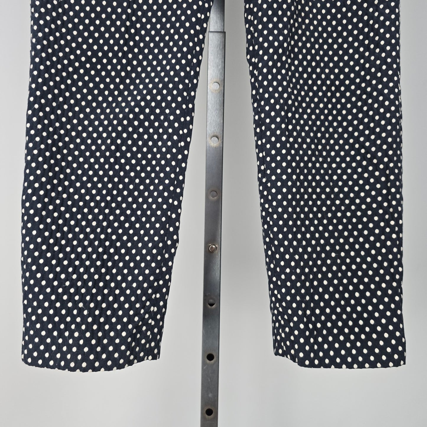 Tory Burch Navy Polka Dot Cropped Dress Pants Size 10