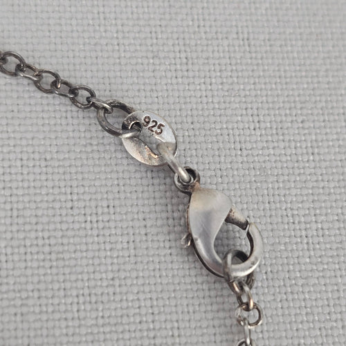 925 Sterling Silver Delicate Pendant Drop Chain Necklace