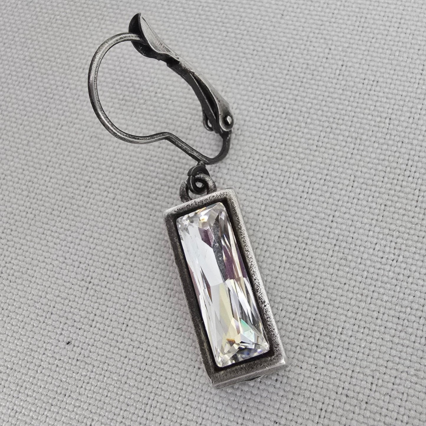 Vintage Silver Tone Drop Earrings