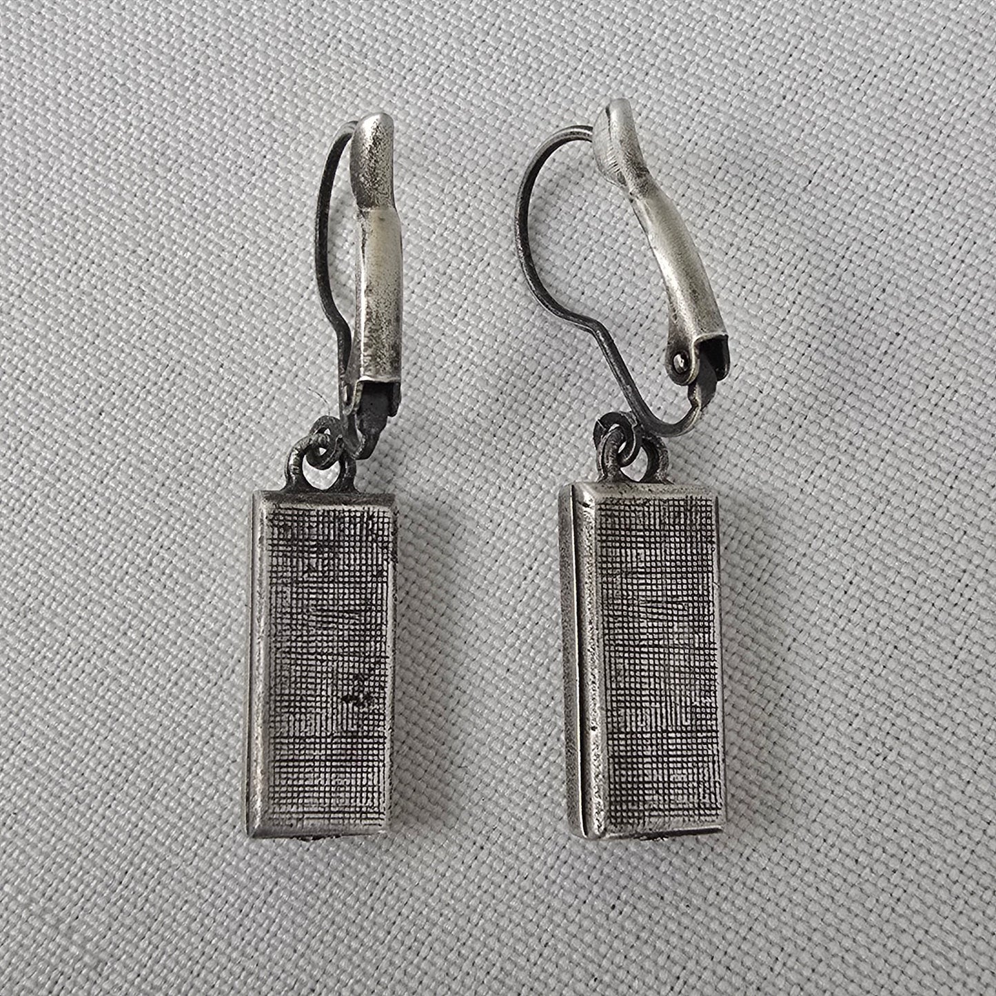 Vintage Silver Tone Drop Earrings