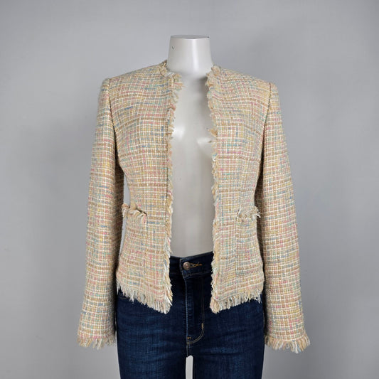 Vintage Francesca Mammoliti Pastel Tweed Blazer Size 4