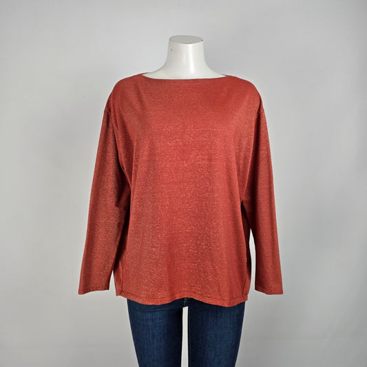Lululemon Orange Knit Long Sleeve Top Size L