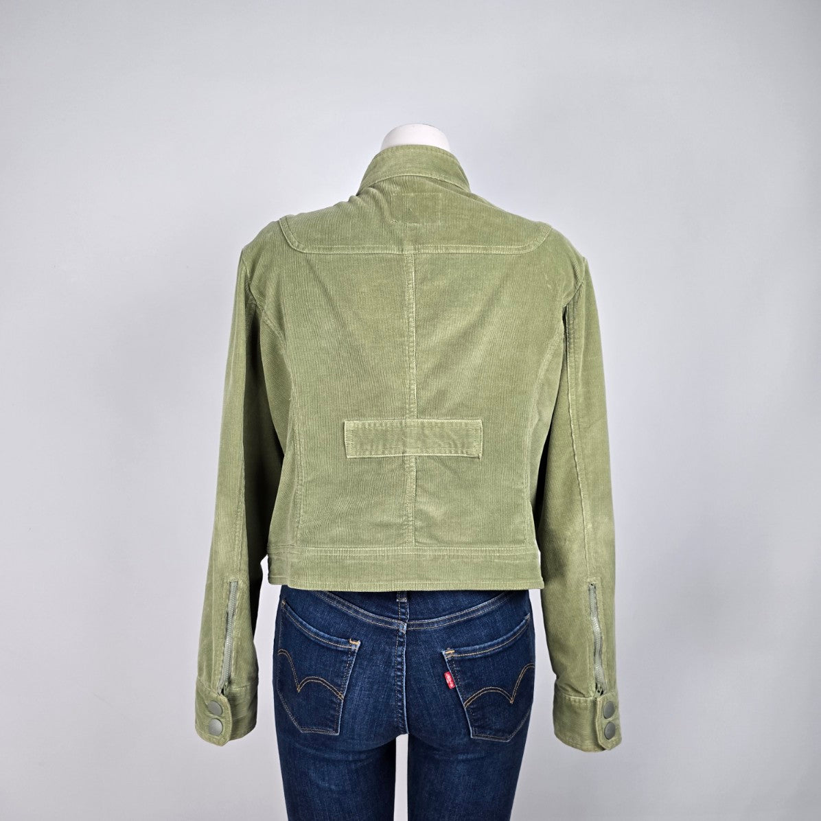 Massimo Green Corduroy Zip Up Jacket Size XL