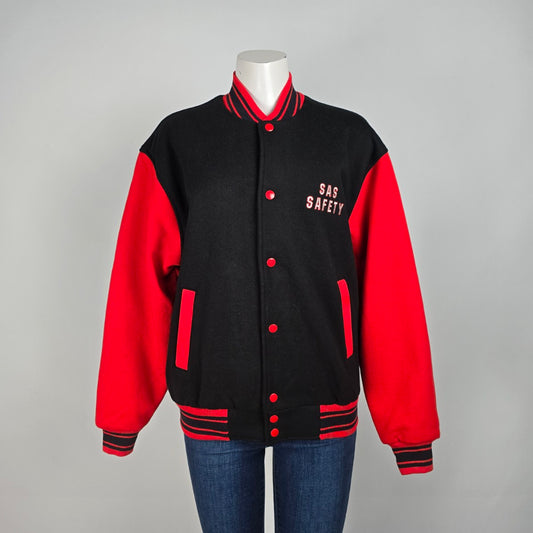 Vintage Red & Black Varsity Jacket Size M