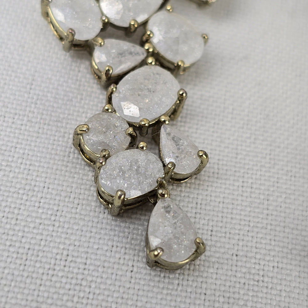 Gold Tone Faceted Statement Earrings