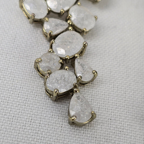 Gold Tone Faceted Statement Earrings