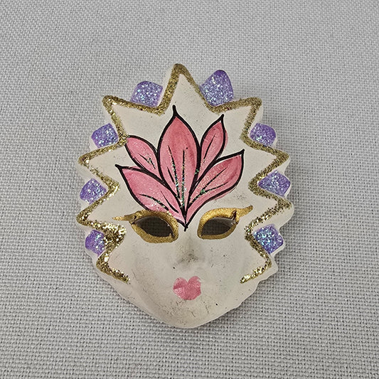 Vintage Made In Italy Carnival Mask Brooch