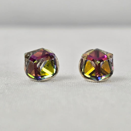 925 Sterling Cut Crystal Stud Earrings