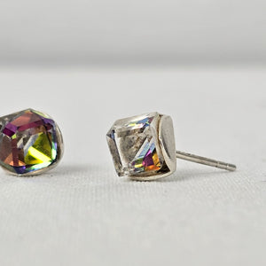 925 Sterling Cut Crystal Stud Earrings