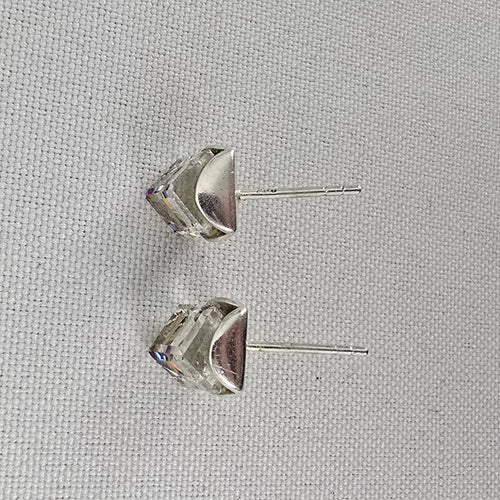 925 Sterling Cut Crystal Stud Earrings