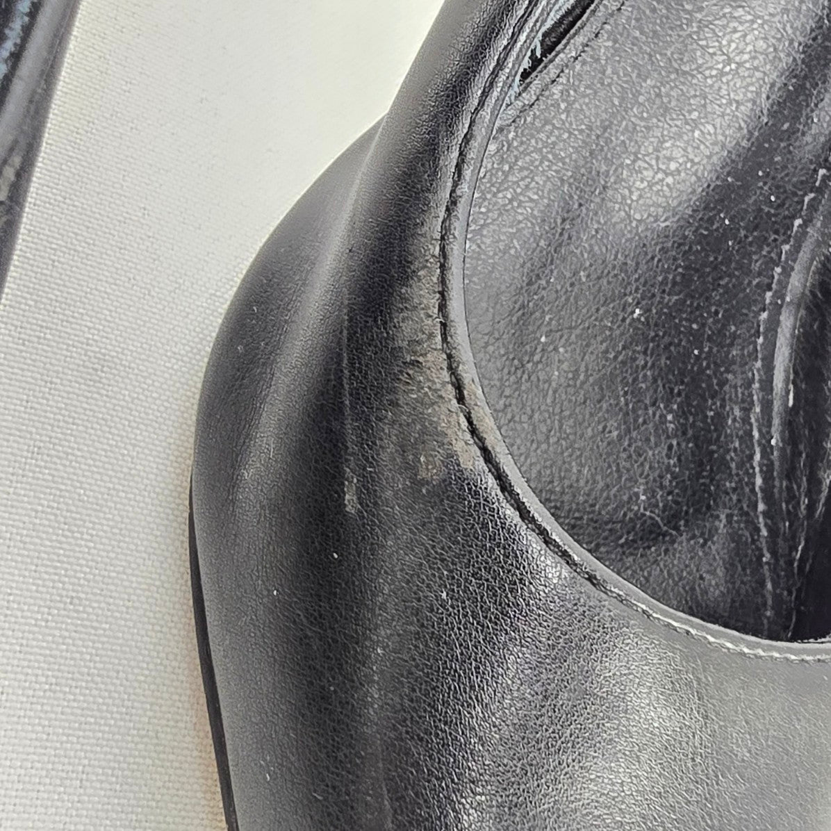 French Connection Black Leather Heel Shoes Size 8
