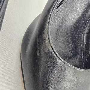 French Connection Black Leather Heel Shoes Size 8