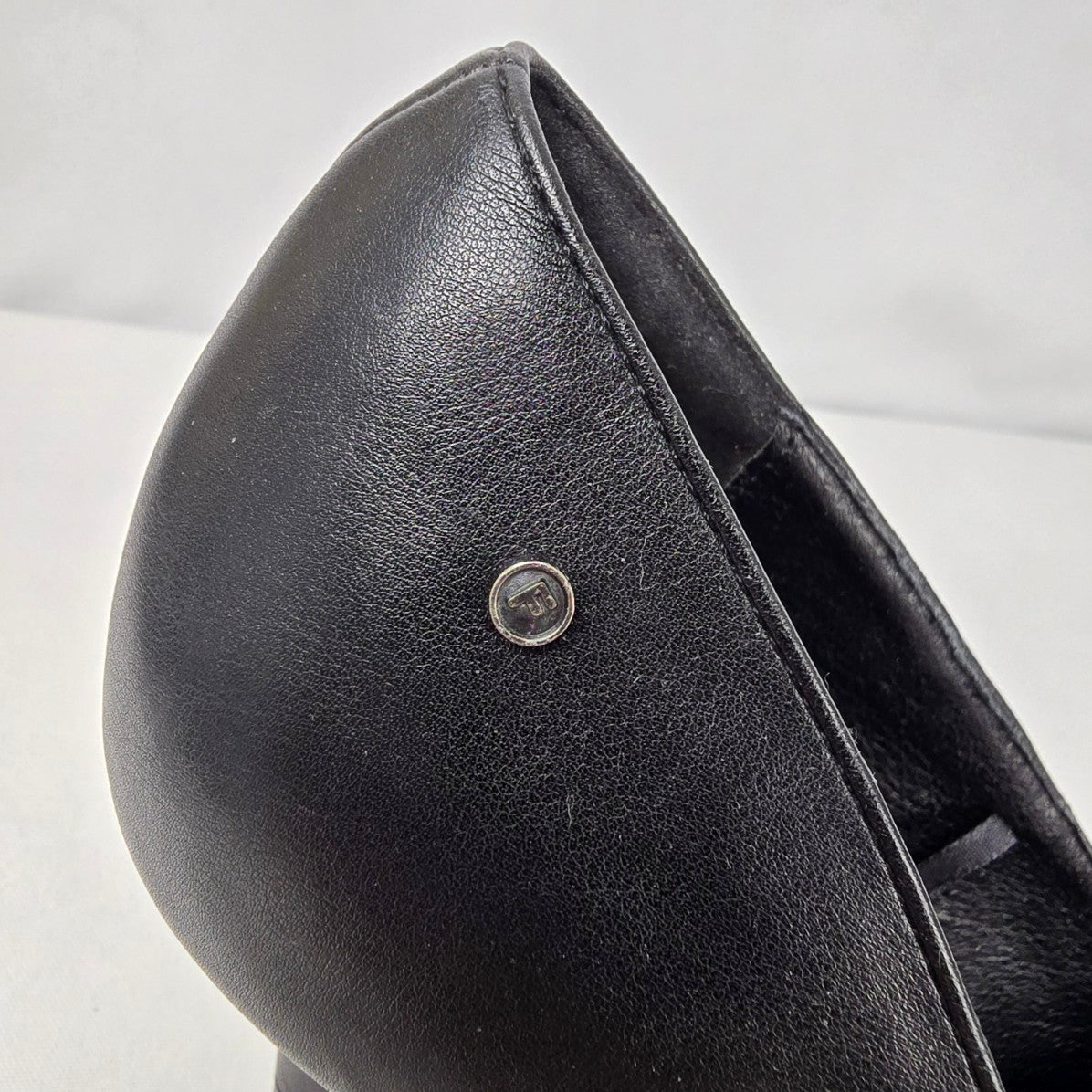 French Connection Black Leather Heel Shoes Size 8