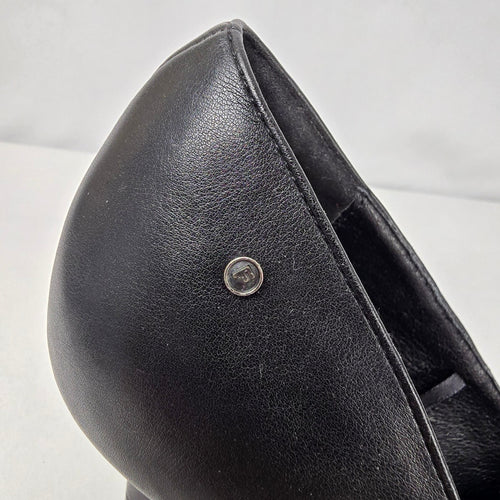 French Connection Black Leather Heel Shoes Size 8