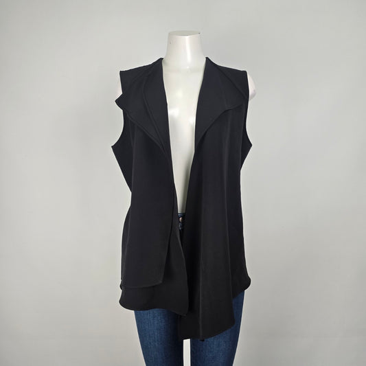 Cleo Black Asymmetrical Vest Size L