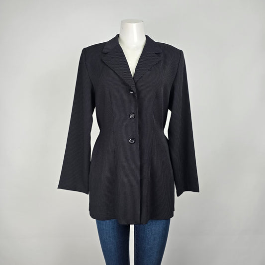 Vintage Insignia Navy Pin Stripe Button Up Blazer Size 8