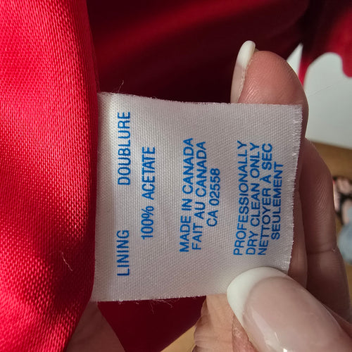 Vintage Danier Red Leather Jacket Size S/M