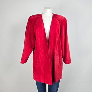 Vintage Danier Red Leather Jacket Size S/M