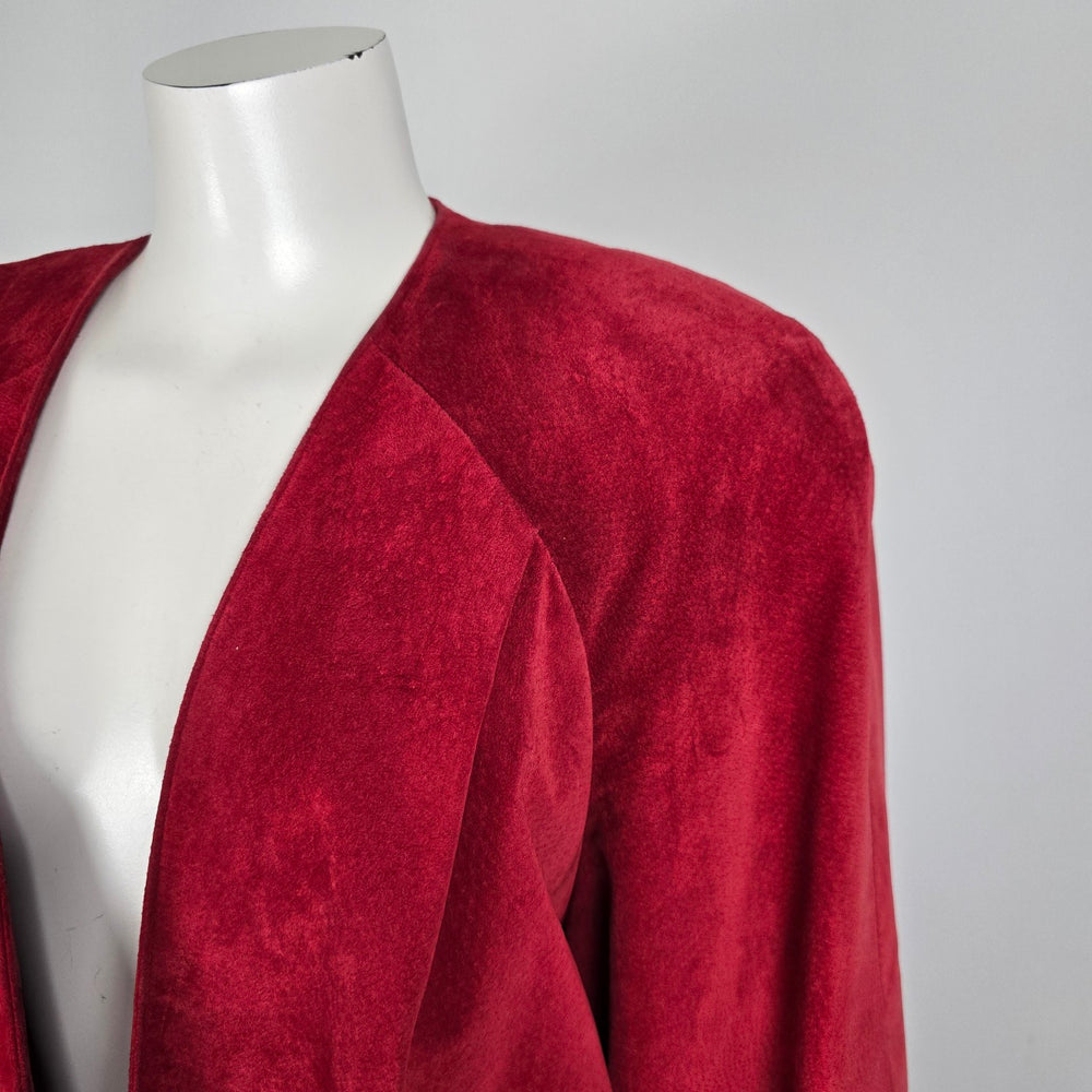 Vintage Danier Red Leather Jacket Size S/M