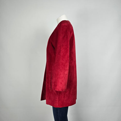 Vintage Danier Red Leather Jacket Size S/M