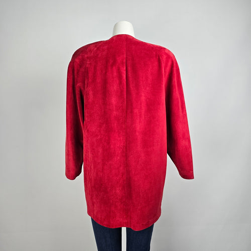 Vintage Danier Red Leather Jacket Size S/M