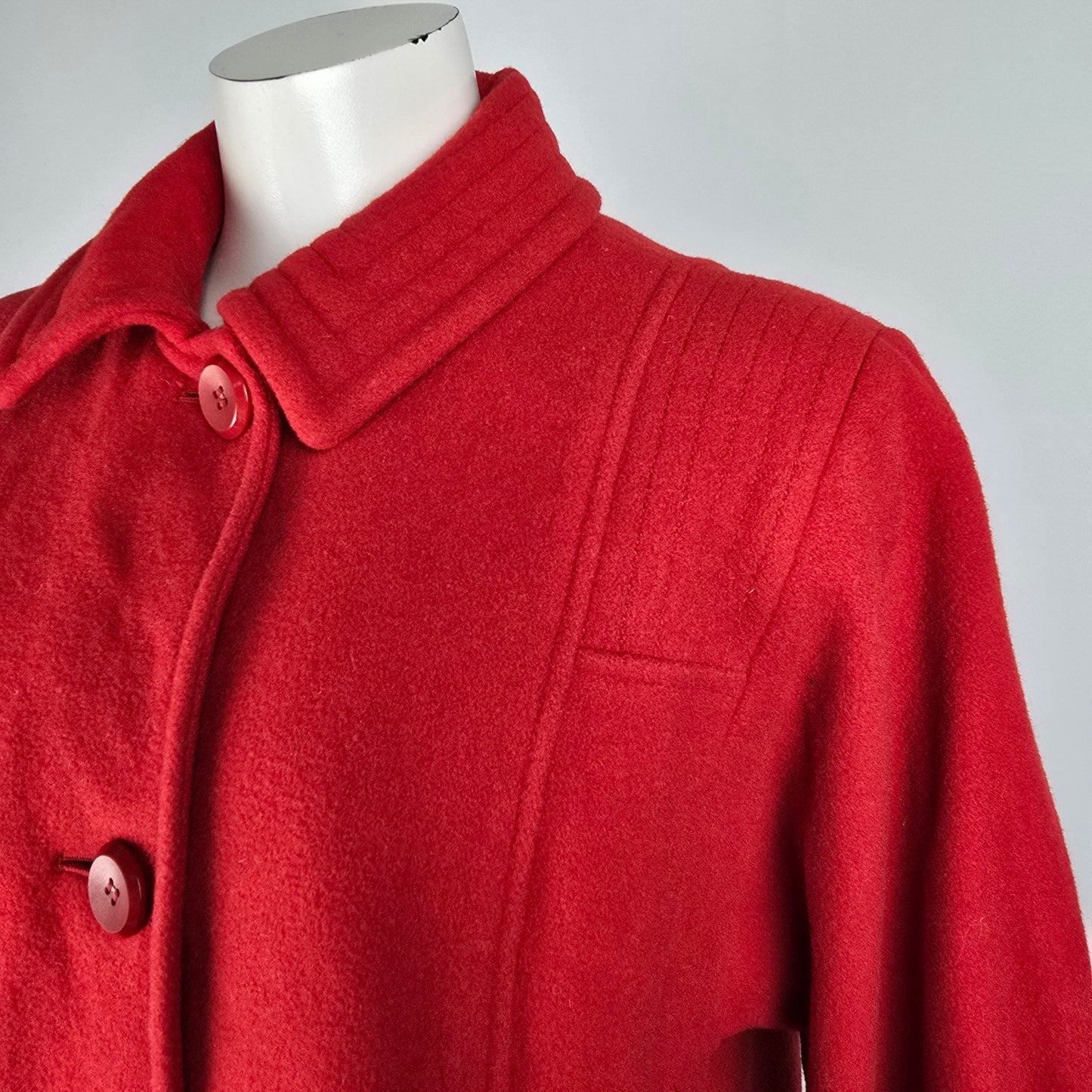 Vintage D'Allaird's Red Wool Button Up Jackett Size 16