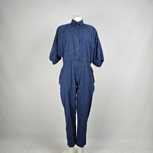 Vintage Chorus Line Blue Jumpsuit Size M
